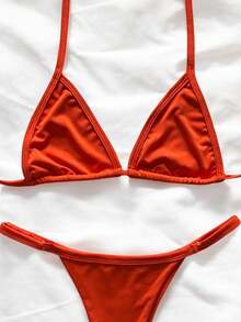 Athens Women's Suplex Curtain Bikini With Regulator - Burnt Orange - View 3