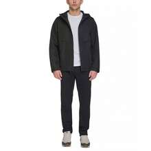 Dockers Men's Hooded Rain Jacket - 黑色 - 查看 6