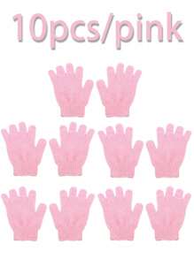 10PCS/5PCS/3PCS/1PC Exfoliating Gloves, Exfoliating Gloves For Dead Skin Bath Exfoliating, Shower Gloves For Shower SPA Massage, Body Scrub Gloves, Natural Body Cleaning Cloth, Body Cleaning Tools, Blue Back To School