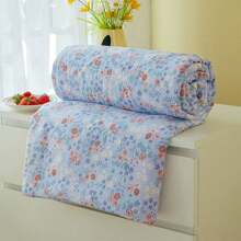 1 pieza Edredón/manta de verano ligera y estampada, de tela suave y lavable, transpirable y amigable con la piel, adecuada para dormitorio, dormitorio, sofá, oficina, viajes al aire libre