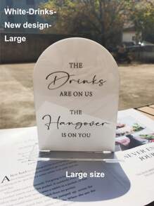 1pc Arch Acrylic Signs With Stand For Reception,Wedding And Party Event,Christmas