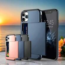 Ultra-Thin PC Phone Case With Wallet Slot And Card Holder, Compatible With IPhone 11 12 13 14 15 16 Pro/Pro Max/Plus Models