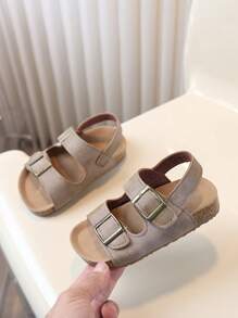 1 Paio di sandali casual alla moda da studente, stile sportivo, unisex, in PU con suola morbida, larga e antiscivolo, leggeri, adatti per l'estate
