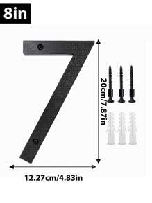1 paquete 5/8/10pulgadas, números de casa para exteriores, número de habitación flotante moderno, para buzón de exterior, decoración de puerta de pared, garaje y puerta, negro recubierto, señalización de visibilidad para el 911 con kits Nail