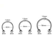 3 stuks roestvrij stalen punk hoepel oorbellen voor vrouwen 14K gouden neus septum ring helix kraakbeen piercing cadeau sieraden lichaam hoefijzer ring