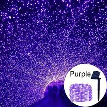 1 pièce 50/100/200/300 LED Guirlande solaire de fées d'extérieur, 8 modes de fil de cuivre LED, guirlande lumineuse de décoration de jardin pour fête