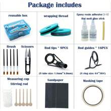 Rod Tips Repair Kit - 10 Sizes Fishing Pole Guide Replacements With Ceramic Ring Dual Foot Tips Replacement