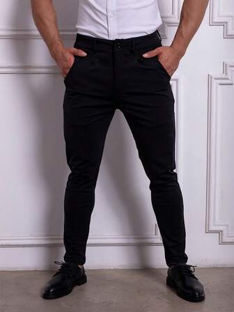 休闲裤西装裤商务通勤百搭直筒弹力个性时尚