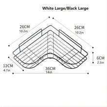 1pc Bathroom Corner Shelf, No Punch Corner Shelf, Bathroom Shelf, No Drilling Metal Storage Rack For Bathroom, Kitchen And Dormitory, Space Saving, Outdoor Storage Cabinet Rack, No Punch Triangle Storage Rack Bathroom Accessories Rack, Wall Mounted Toilet Storage Cabinet, Shampoo, Lotion, Cosmetics Storage Rack, Bathroom Accessories