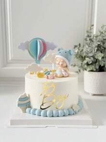 1个/2个亚克力女宝宝出生蛋糕装饰摆件，婴儿派对装饰品，性别揭晓“是女孩”蛋糕装饰，时尚青少年派对和生日派对亚克力蛋糕插牌 - 非常适合甜点桌装饰，蛋糕插牌装饰 - 金色 - 查看 4