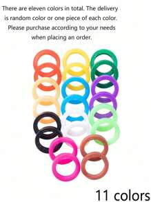 20pcs/Set 10-Color Silicone Elastic Key Covers, Waterproof Key Protectors, Key Ring Organizers Car Accessories Bag Charm School