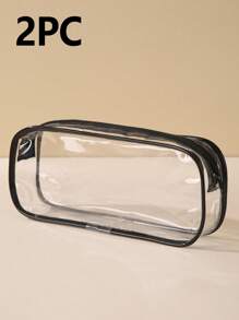 5-częściowy wodoodporny piórnik dla ucznia, gruba saszetka z PVC z zamkiem błyskawicznym, minimalistyczny pokrowiec z PVC na długopisy, przezroczysta plastikowa torba do przechowywania, wielofunkcyjna składana przezroczysta torba do przechowywania, torba do przechowywania artykułów papierniczych, torba na długopisy, torba do przechowywania kabli danych, torba do przechowywania biżuterii, przezroczysta torba na długopisy na egzaminy, przezroczysta torba z PVC do przechowywania pędzli kosmetycznych, łatwa w użyciu