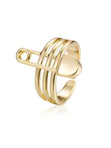 1 Piece Fashion Open Circle Design Brooch Style Women Ring - Yellow Gold - View 5