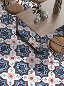 SUPSTICKER 12 قطعة ملصقات بلاط مطبوعة بطراز بوهيمي رجعي، بلاط سيراميك مزيف سميك وصلب، مقاوم للماء والزيت، قابل للتقشير واللصق، مناسب للمطبخ والحمام والجدران الخرسانية، سهل التركيب، اكسسوارات المطبخ، عناصر المطبخ، ديكور المطبخ، بلاط الأرضيات، أرضيات، بلاط أرضيات لاصق، ديكور غرفة المعيشة، ديكور المنزل - متعدد الألوان - مشاهدة 7