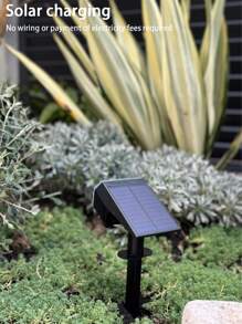 3pcs Solar Spotlight Multi-Functional Waterproof Decorative Lights With 7LED/2LED Automatic Switch, Suitable For Decorating Garden, Landscape, Rockery, Statue, Wall, Pathway