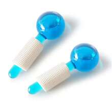 Bolas de belleza para rodillo Facial, masaje Facial frío, bolas de rodillo Facial con líquido anticongelante para reducir los hinchazones, 2 uds. - aleatorio - Ver 10