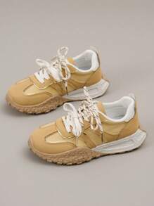 Neue Rundkappen-Schuhe mit komfortabler dicker Sohle und rutschfester Sohle, geeignet für Laufen, Sport und tägliche Anlässe in allen Jahreszeiten