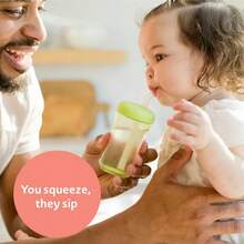 7oz Squeeze And Sip Straw Cup - 2pk - Baby Blue - View 7
