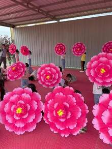 亮粉色桃花伞帽 - 吸睛花卉设计，碳纤维材质，防紫外线，是户外活动、旅行、街头表演、派对和花园装饰的理想之选，也是旅行必备配件 | 独特的遮阳伞 | 碳纤维伞，春夏精选，伴娘礼物，房间/卧室装饰，海滩，旅行，男女皆宜，度假，妇女节，旅行必备，婚礼回礼，Y2K，卧室，女性汽车配件，厨房装饰 - 彩色 - 查看 10