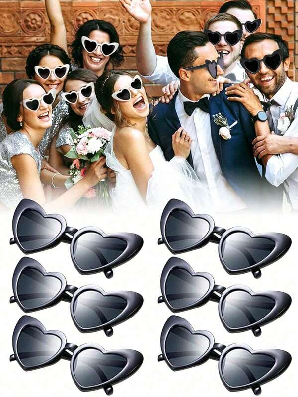 12 peças de óculos de amor em formato de coração, vintage em formato de coração para festa de casamento e decoração de viagem diária, óculos da moda para festas, praia, esportes, casamentos e viagens, óculos de coração de casamento de Natal, lembrança de festa de despedida de solteira, óculos de madrinha, óculos de olho de gato vintage para decoração de chá de panela de casamento, suprimentos para festa de despedida de solteira, presente para convidados, sombra para o dia dos namorados