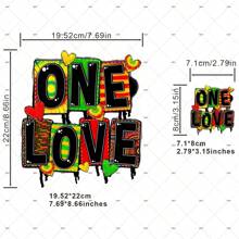 1pc/2pcs/3pcs/Unique Love Clothes Patch Cloth DIY A-Level Washable Clothes Heat Transfer Adhesive Cloth Women's/Men's T-Shirt Backpack Pillow Decoration Badge Label Baseball Hat Backpack, Etc. Available