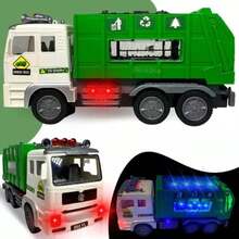 Caminhão De Lixo Com Som E Luzes À Pilha - Verde - Visão 5