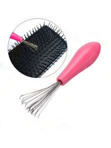 1pc Hairbrush Cleaning Brush Hair Remover - Multicolor - View 1