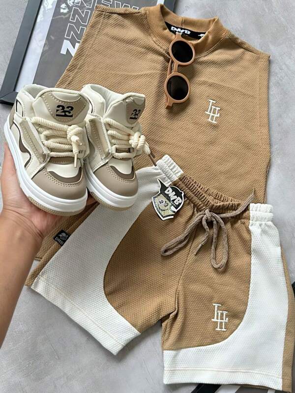 CONJUNTO SHORTS INFANTIL MENINO OVERSIZED