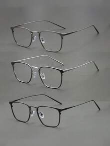 商务眼镜，超薄银色钛金属镜框，镜片采用高清尼龙材质，风格类似CEO高管。即使是时尚男士也无法抗拒它的魅力。此外，其制造工艺精湛，品质卓越。尤其能让人看起来更年轻。 - 槍色 - 查看 3