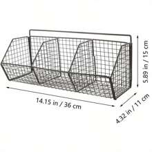 1 pieza Canasta de almacenamiento de pared para la cocina, estantería de alambre durable, organizador de pared para ahorrar espacio en la cocina, estantería colgante multifuncional, perfecto para el almacenamiento de espacios pequeños de especias, ajo, cebollas y verduras, adecuado para el almacenamiento pequeño de baño y cocina, accesorios de baño, opción perfecta para la organización del hogar