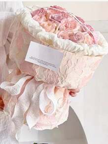 1 Roll /10 Yards 0.98in Bubble Pleated Ribbon, Handmade Edge Ribbon, Fresh Flower Bouquet Ribbon, Decorative Gift Box Ribbon, Diy Wrapped Fishtail Ribbon, Gift Wrap, Decoration