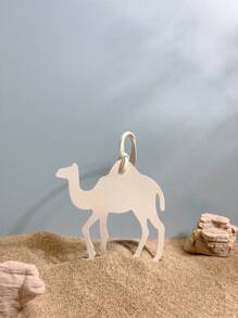 1 pieza Llavero de PU de unicolor en forma de camello, accesorio de moda simple y lindo para mochila, bolso de hombro, bolso de mano, equipaje, adecuado para parejas, estudiantes, hombres y mujeres para uso diario, citas, vacaciones, viajes, Día de San Valentín, Navidad, mamá, niños