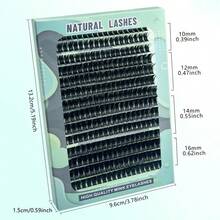 280 Clusters 14 Rows 110D Curling 0.07mm Mink False Eyelashes, DIY Mixed Length Waterproof Eyelash Extension - DD - View 6