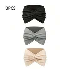 1 件女士运动头带，波西米亚风格头巾，复古扭曲头带，适合瑜伽跑步运动骑行旅行，多种颜色 - 彩色 - 查看 34