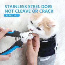 2pcs Dog & Cat Pet Nail Clippers And Trimmers - With Guard To Prevent Over-Cutting, Includes Nail File - Professional Pet Grooming Tools - Multicolor - View 5