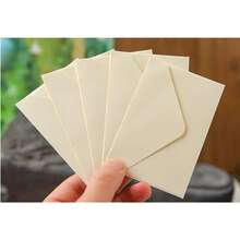 10-50 件经典白色黑色牛皮纸空白迷你纸质窗口信封，小卡片/便签夹，适用于婚礼请柬、生日派对礼物和圣诞节庆祝活动 - 彩色 - 查看 5