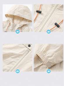 Women Sunscreen Jacket, Summer Thin Breathable Loose Couple Sun Protection Clothing