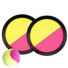 1 set Jeu de lancer et d'attrapé de balles avec crochets et boucles amusant pour enfants, jouets de jeu interactif de lancer et d'attraper (couleur aléatoire)