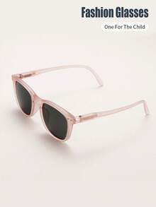 1 Pair Unisex Kids Rectangular PC Glasses, Fashion, Suitable For Daily, Vacation, Party Use - A - View 10