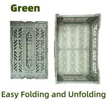 Multipurpose Foldable Storage Basket, Solid Color, Home Use