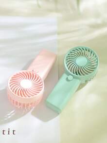 1pc New Handheld Small Fan Portable Fan Outdoor School (Battery Not Included) - Multicolor - View 4