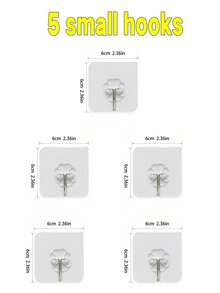 5-Hook Stainless Steel No-Drill Cabinet Door Mounted Hanger Rack, Kitchen Organizer - Multicolor - View 11