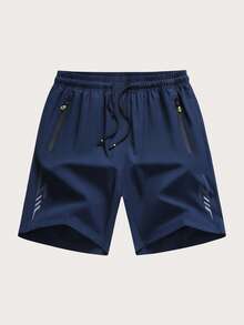 3 Packs Men's 5 Inch Inseam Athletic Workout Shorts, Quick Dry Lightweight Breathable Sports Gym Running Shorts - Blue - View 2