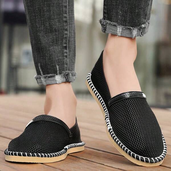Summer New Men Mesh Cloth Slippers Breathable Casual Home Shoes Work Shoes Sports Sneakers