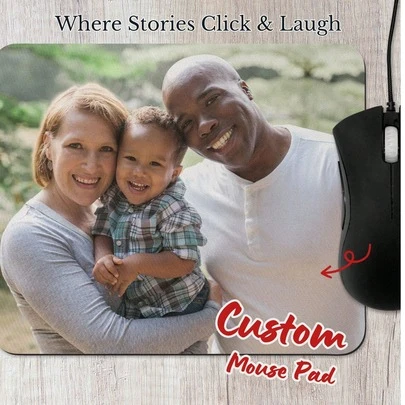 1/3/5pcs Custom Photo Mouse Pads, Personalized Gifts For Mother's Day, Father's Day & Graduation Season - Add Family Photos, Heartfelt Messages, School Logos Or Artistic Designs, Create Unique Mouse Pads For Office, Gaming, Or Sentimental Keepsakes