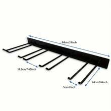 Heavy-Duty Iron Wall-Mounted Tool Organizer - Space-Saving Storage Rack For Shovels, Rakes, Brooms & Hoses - Durable With Powder-Coated Finish