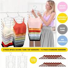 Edelstahl Kleiderschrank Organizer Gestell, 8-stufiger Westen Aufhänger, schwere Büstenhalter Organizer, zusammenklappbar, Must-Have für Studentenwohnheim, platzsparsam & rutschfestes Design
