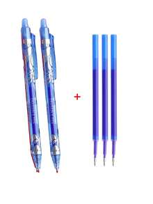 6 支按钮可擦圆珠笔，0.5 毫米混合色中性笔，办公和学校用品，圣诞节学生礼物可擦凝胶墨水圆珠笔，可填充笔，多色墨水，细笔尖带橡胶，适用于学校办公室，成人和儿童学生返校 - 彩色 - 查看 18