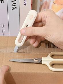 Portable Expandable Blade Cutter Scissors - 2 In 1, Wheat Straw Nature Series, Easily Cut Envelope Knife Express Boxes Packing, Perfect For Home And Office Use - Multicolor - View 8