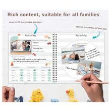 Baby Milestone Record Book + Baby Scrapbook Sticker Set, Cute Baby Journal Scrapbook Or Photo Album, Baby Milestone Book, Pregnancy Gift, Gender Reveal Party, Baby Shower Gift